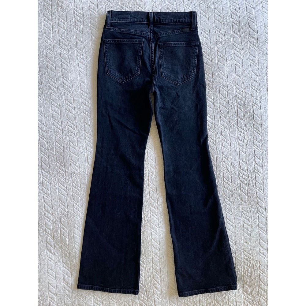 AYR The Ray Modern Flare Size 24S Valet Black Jeans High Rise - Picture 4 of 8